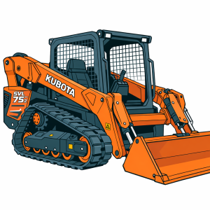 Chargeur a Chenille Kubota SVL 75 (6500 lbs levage)